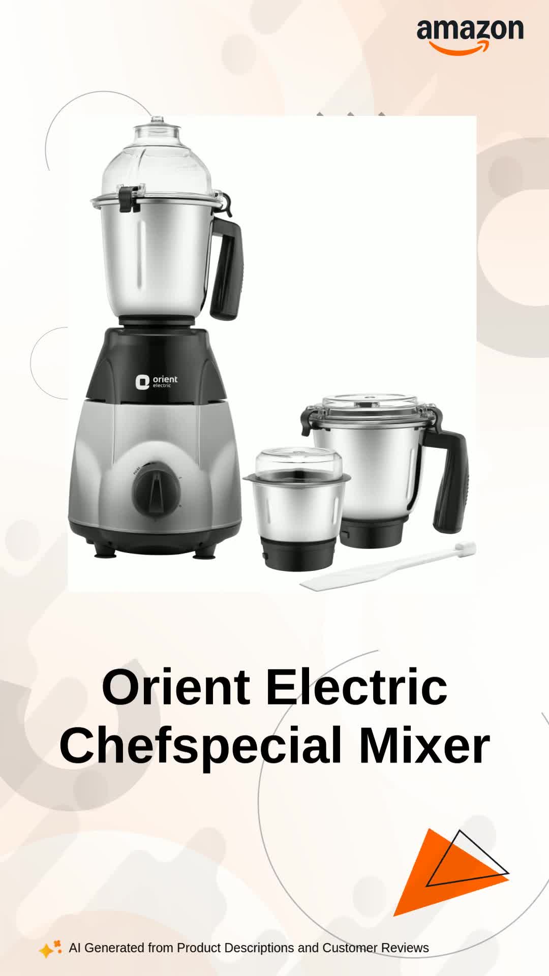 Buy Orient Electric Chefspecial 1200W 3 jar Mixer Grinder